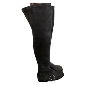 Nine West Allair Brown Over The Knee Block Heel Boots Size 5.5